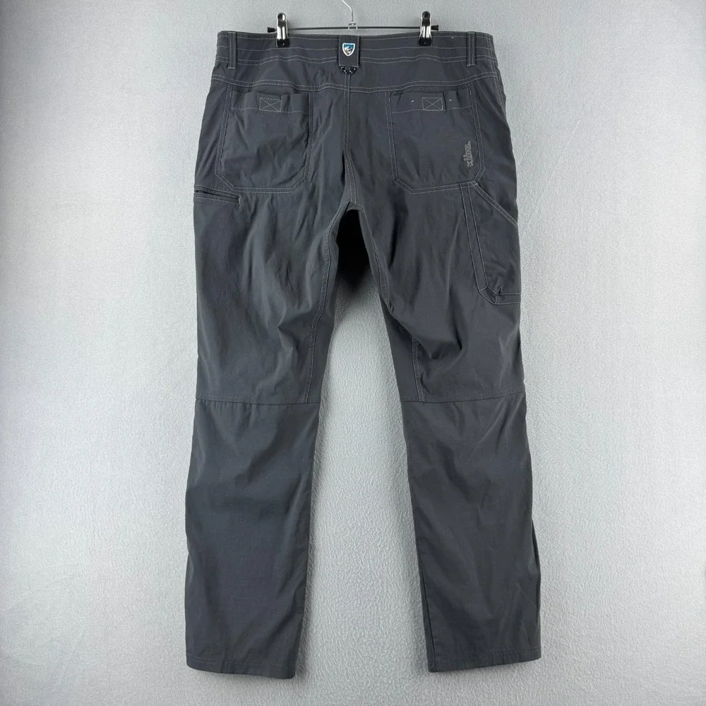 Kuhl Pants Mens 38x32 (Fits 38x31) Gray Renegade Stretch Hiking Cargo Outdoor